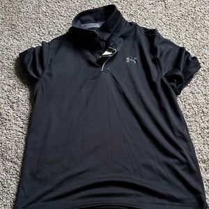 Under Armour Black Short Sleeve Performance Quarter-Zip Top